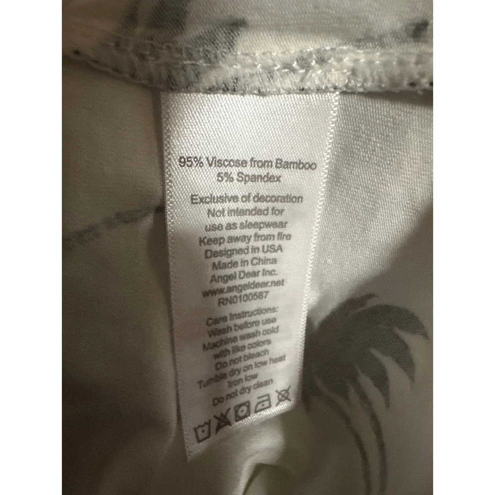 ANGEL DEAR Bamboo Sleeper Gown 0-3 Months Palm Trees NWT